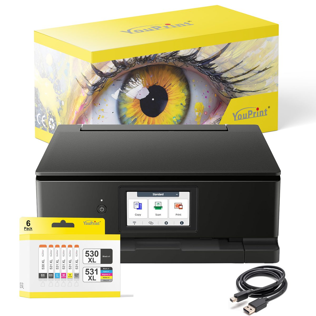 Canon PIXMA TS8750 mit youprint 6er-Set